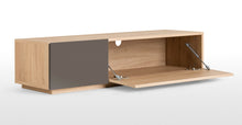 Cargar imagen en el visor de la galería, Hopkins Mueble Multimedia color Roble y Gris ideal para TV