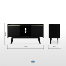 Cargar imagen en el visor de la galería, Albers Mueble Multimedia color Roble Negro ideal para TV