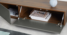 Cargar imagen en el visor de la galería, Hopkins Mueble Multimedia color Nogal y Gris ideal para TV