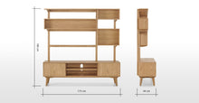 Cargar imagen en el visor de la galería, Wingrove Mueble Multimedia ancho color Roble Francés