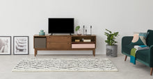 Cargar imagen en el visor de la galería, Campton Mueble Multimedia color Roble Oscuro Y Gris para TV
