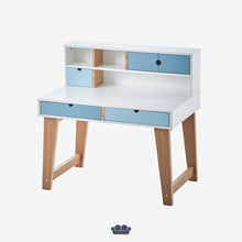 Cargar imagen en el visor de la galería, Aure Escritorio Infantil color Blanco y Azul Bebé