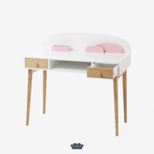 Cargar imagen en el visor de la galería, Snow Escritorio Juvenil color Blanco, Rosa y Madera