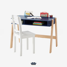 Cargar imagen en el visor de la galería, Adonis Escritorio Juvenil color Azul Petróleo y Madera