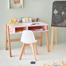 Cargar imagen en el visor de la galería, Adonis Escritorio Infantil color Rosa Bebé y Madera