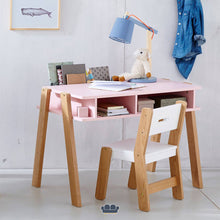 Cargar imagen en el visor de la galería, Adonis Escritorio Infantil color Rosa Bebé y Madera