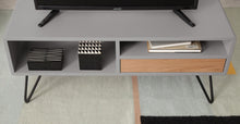 Cargar imagen en el visor de la galería, Ukan Mueble Multimedia color Gris y Roble ideal para TV