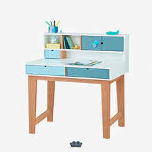 Cargar imagen en el visor de la galería, Aure Escritorio Infantil color Blanco y Azul Bebé