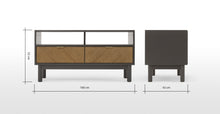 Cargar imagen en el visor de la galería, Belgrave Mueble Multimedia color Roble Oscuro ideal para TV