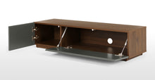 Cargar imagen en el visor de la galería, Hopkins Mueble Multimedia color Nogal y Gris ideal para TV