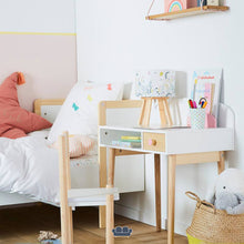 Cargar imagen en el visor de la galería, Snow Escritorio Infantil color Blanco y Madera