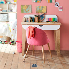 Cargar imagen en el visor de la galería, Elodie Escritorio Infantil color Blanco y Madera