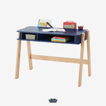 Cargar imagen en el visor de la galería, Adonis Escritorio Juvenil color Azul Petróleo y Madera