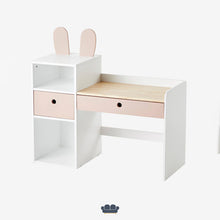 Cargar imagen en el visor de la galería, Conejini Escritorio Infantil color Blanco y Palo Rosa