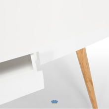 Cargar imagen en el visor de la galería, Connor Escritorio color Blanco y Roble Oficina ideal en casa
