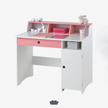 Cargar imagen en el visor de la galería, Zev Escritorio Juvenil color Blanco y Rosa