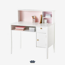 Cargar imagen en el visor de la galería, Magical Escritorio Juvenil color Blanco y Rosa Bebé