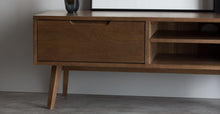 Cargar imagen en el visor de la galería, Jenson Mueble Multimedia color Roble Oscuro ideal para TV