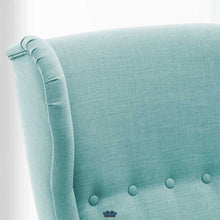 Cargar imagen en el visor de la galería, Sadoc Sillón Orejero color Turquesa Claro Comodidad y Confort
