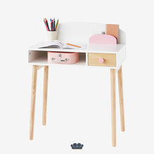 Cargar imagen en el visor de la galería, Snow Escritorio Infantil color Blanco y Madera
