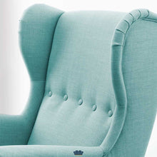 Cargar imagen en el visor de la galería, Sadoc Sillón Orejero color Turquesa Claro Comodidad y Confort
